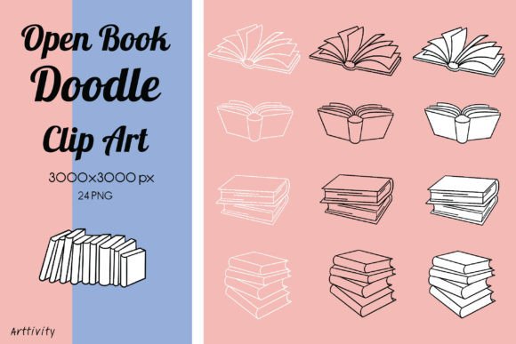 Download Open Book Doodle Clip Art - Doodle clip art Collection