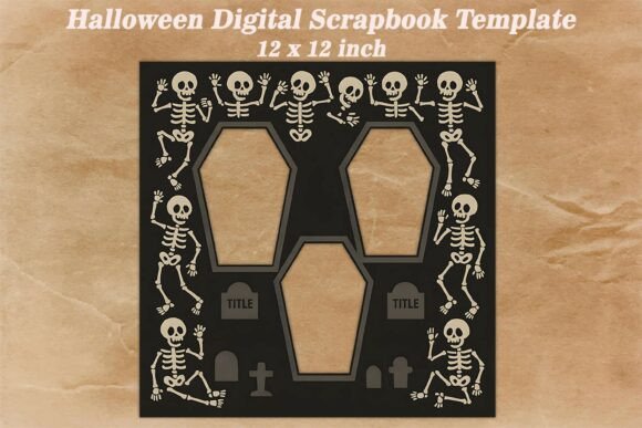 Download Halloween Digital Scrapbook Template - Halloween digital scrapbook Collection
