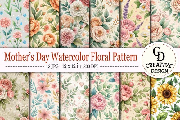 Download Mother’s Day Watercolor Floral Pattern - Premium Resources
