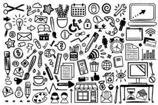 Download Office Doodle Clip Art Set - Doodle clip art Collection