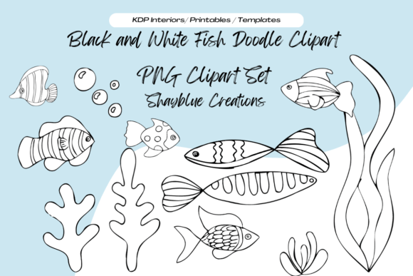 Download Hand Drawn Fish Doodle Clip Art Set - Doodle clip art Collection