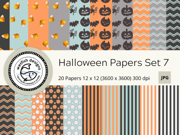 Download Halloween Digital Scrapbook Papers Set 7 - Halloween digital scrapbook Collection