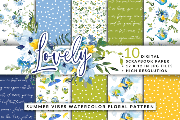 Download Summer Vibes Watercolor Floral Pattern - Watercolor floral pattern Collection
