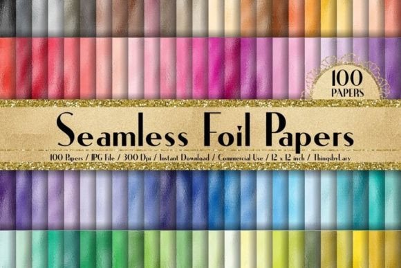 Download Seamless Metallic Foil Papers - Premium Bundle