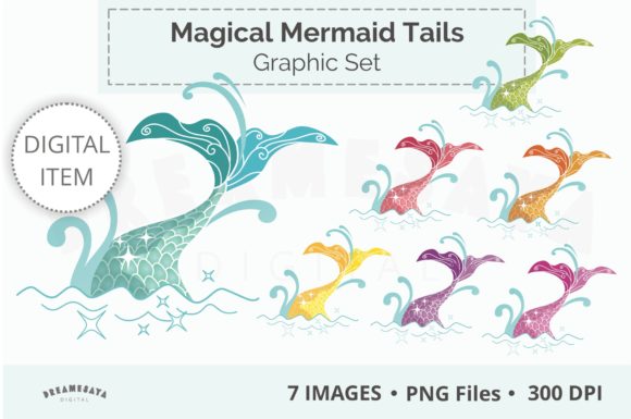 Download Magical Mermaid Tails Doodle Clip Art - Doodle clip art Collection