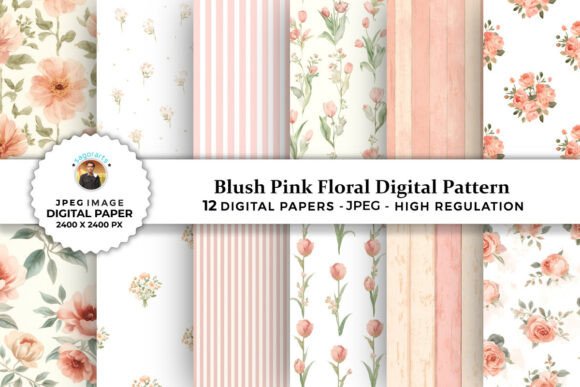 Download Blush Pink Floral Digital Patterns - Digital patterns Collection