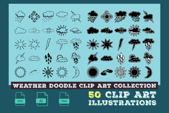 Download Weather Doodle Clip Art Collection - Doodle clip art Collection
